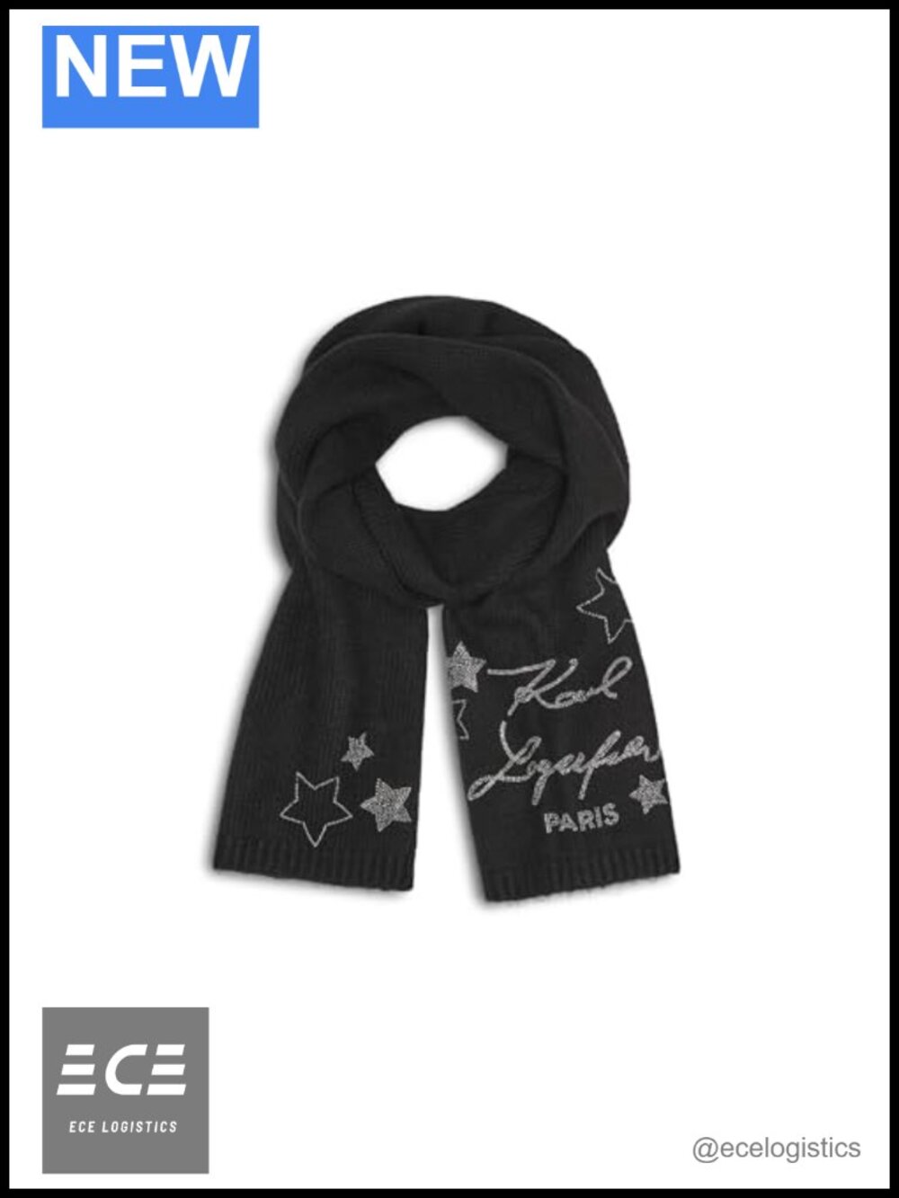 Studded Scarf 94% Polyester 6% Wool Cold Weather Wrap 72x14